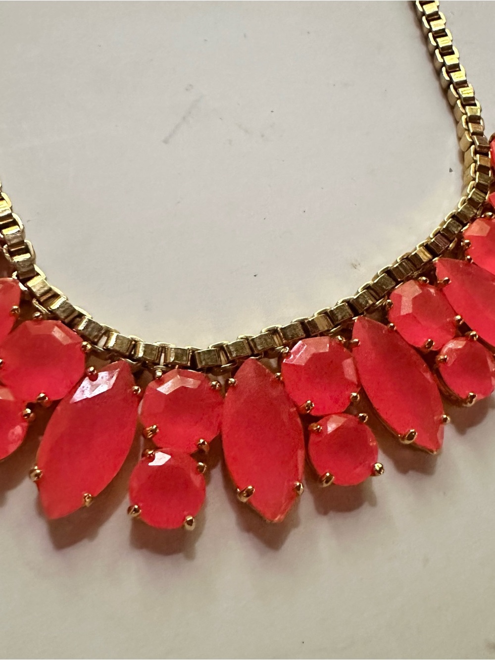 Kate Spade Neon Pink Marquee Collar necklace